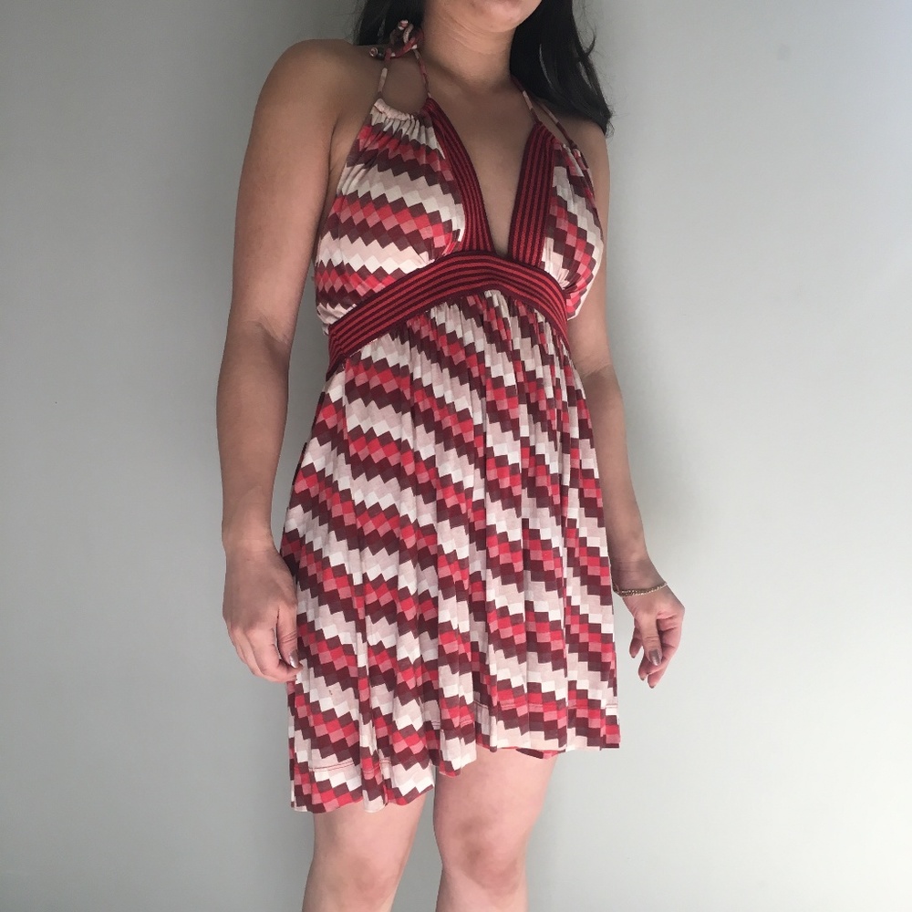 Plenty Tracy Reese Halter Chevron Mini